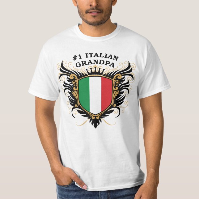 Camiseta Vovô italiano do número um (Frente)