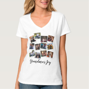 Camiseta Vovó: Joy Photo Frame Collage Modern Trendy