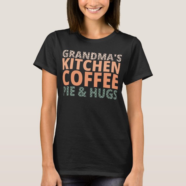 Camiseta Vovô Kitchen Café Pie E Hugs T-Shirt (Frente)