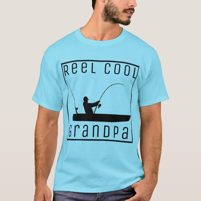 Camiseta Vovô legal da pesca do carretel (Frente)