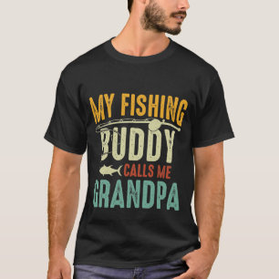 Camiseta Vovô legal pescando arte de amiguinho 
