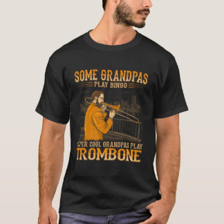 Camiseta Vovô legal Toca Trombone - Velho Grungy Western S