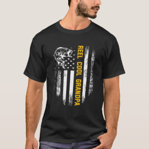 Camiseta Vovô Legal Vintage Bandeira Pesca Pai
