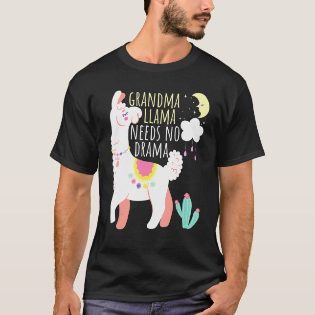 Camiseta Vovó Llama Precisa De Um Animal De Drama Cute Llam (Frente)