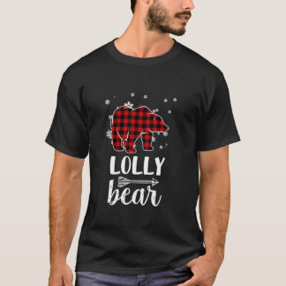 Camiseta Vovó Lolly Bear Xmas Pajama Red Xadrez Buffalo P