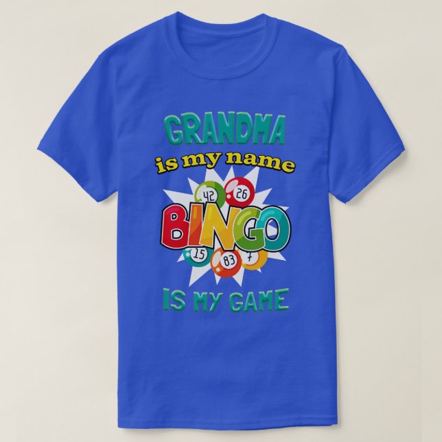 Camiseta Vovó Lotto Player Funny Bingo (Frente do Design)