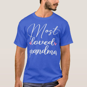 Camiseta Vovó Mais Amada, Tet Bonito Com Corações Pequenos