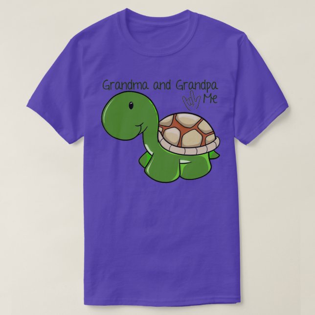 Camiseta Vovó me ama Turtle ILY (Frente do Design)
