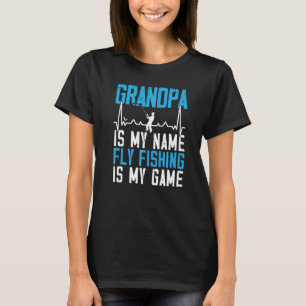 Camiseta Vovô Me Chama Pesca De Voo É Meu Pescador De Jogo