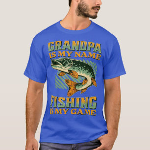 Camiseta Vovô me chama Pesca é Meu Jogo Engraçado Fishin