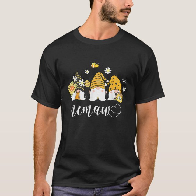 Camiseta Vovó Memória Gnomos Cutes com Abelhas Girando (Frente)