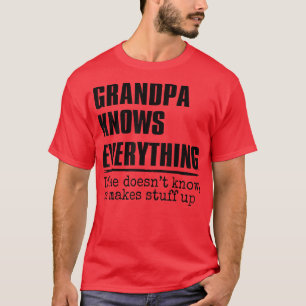 Camiseta Vovô Mens Sabe Tudo O Melhor Vovô Alguma Vez