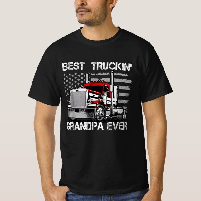 Camiseta Vovô Motorista de Caminhão Melhor Vovô De Caminhão (Frente)