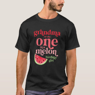 Camiseta Vovó Mulher De Uma Menina De Aniversário De Melão
