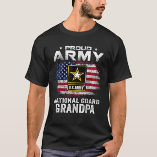 Camiseta Vovô Nacional Do Exército Orgulhoso Com Fl America