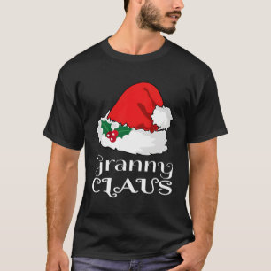 Camiseta Vovó Natal Claus Correspondendo Pajama Santa Hat X