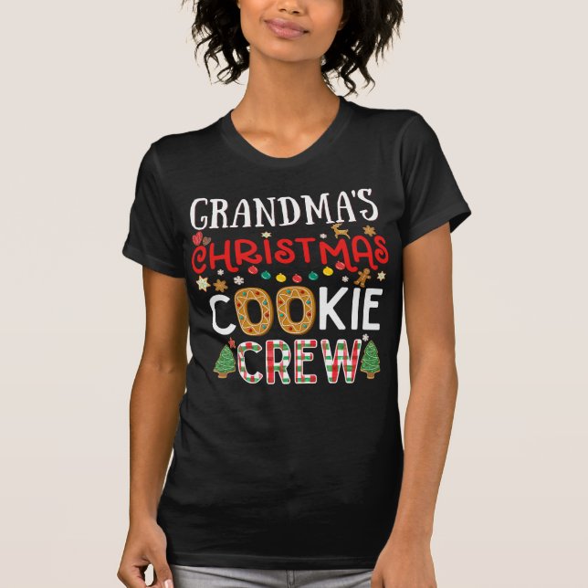 Camiseta Vovó Natal Cookie Crew Funny Family Baking (Frente)