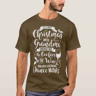 Camiseta Vovó Natal Cookies Vinho e Dança Legendária