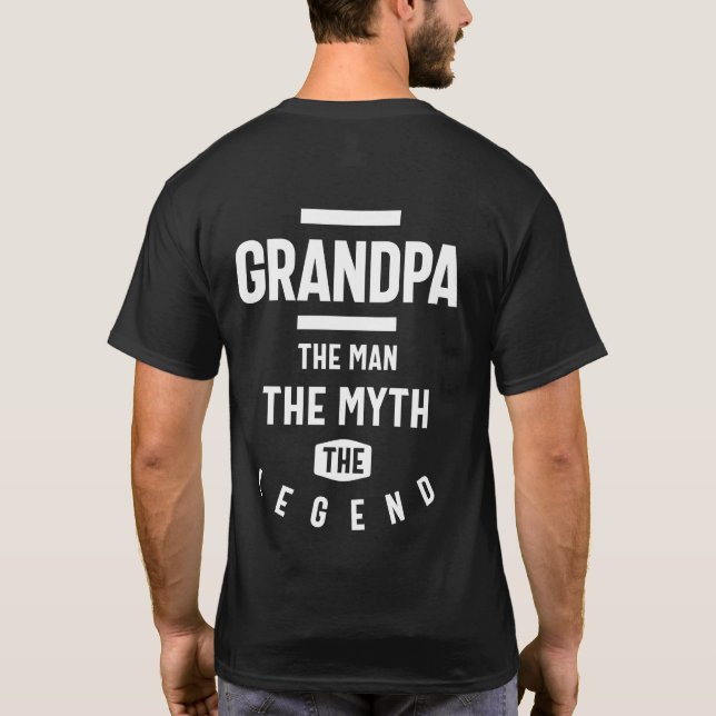 Camiseta Vovô O Homem O Mito A Lenda (Verso)