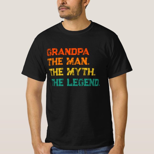 Camiseta Vovô O Homem O Mito A Lenda T-Shirt (Frente)