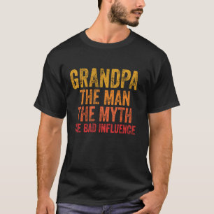 Camiseta Vovô O Homem O Mito A Má Influência