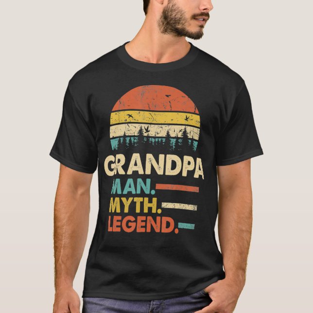 Camiseta Vovô O Homem O Mito A Pop da Lenda (Frente)