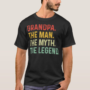 Camiseta Vovô O Homem O Mito O Dia dos Pais Deu Grande Pres