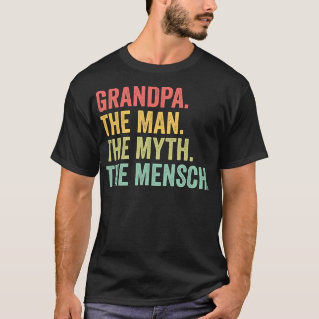 Camiseta Vovô O Homem O Mito o Mensch  (Frente)