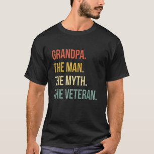 Camiseta Vovô O Homem O Mito O Veterano Vintage Fathe