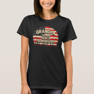 Camiseta Vovô O Homem O Mito Os Maus Influentes Homens Gra
