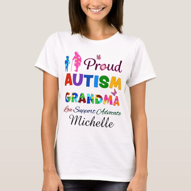 Camiseta Vovó Orgulhosa Autismo (Frente)