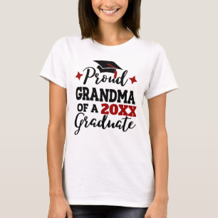 Camiseta Vovó Orgulhosa de 2022 formando de tassel vermelh