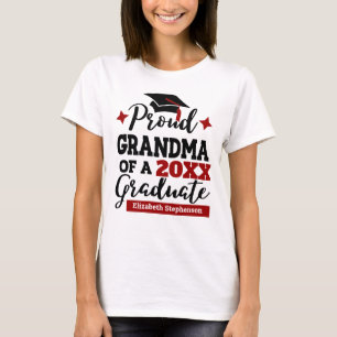 Camiseta Vovó Orgulhosa de 2022 formando de tassel vermelho