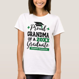 Camiseta Vovó Orgulhosa de 2022 formando verde-preto