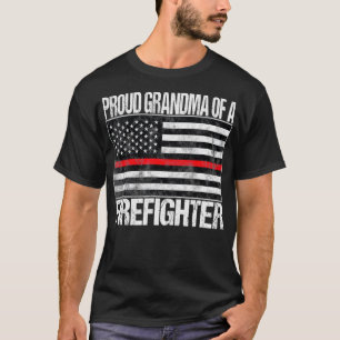 Camiseta Vovó orgulhosa de bombeiro bombeiro 