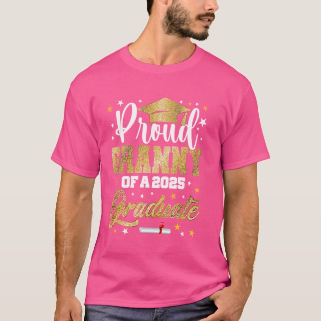 Camiseta Vovó Orgulhosa de Colle Familiar Incrível do Forma (Frente)
