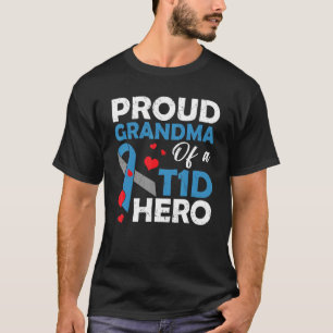 Camiseta Vovó Orgulhosa De Diabetes Tipo 1