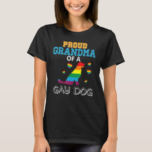 Camiseta Vovó Orgulhosa De Um Cão Gay Orgulho Lésbico Lgbt 