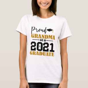 Camiseta Vovó orgulhosa de um Formando de 2021