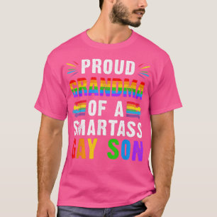 Camiseta Vovó Orgulhosa de um Gay inteligente, filho LGBT O