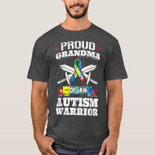 Camiseta Vovó Orgulhosa De Um Guerreiro Autismo Autista Awa