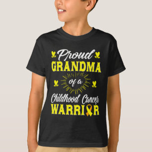 Camiseta Vovó Orgulhosa De Um Guerreiro Cancer De Infância