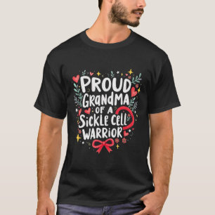 Camiseta Vovó Orgulhosa De Um Guerreiro De Células Doentes