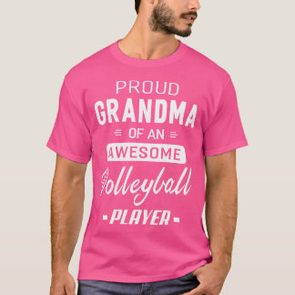 Camiseta Vovó Orgulhosa De Um Jogador Incrível De Voleibol