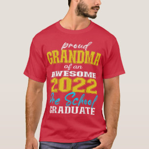 Camiseta Vovó Orgulhosa do Formando de Pré-Escola 2022