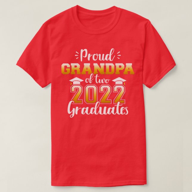 Camiseta Vovô orgulhoso de gêmeos formandos 2022 gr. (Frente do Design)