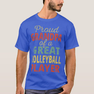 Camiseta Vovô Orgulhoso De Jogador De Voleibol De Excelente
