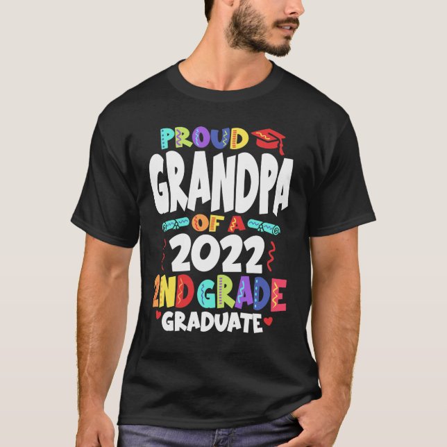 Camiseta Vovô orgulhoso de um Formando segundo 2022 (Frente)