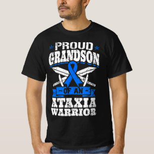 Camiseta Vovô Orgulhoso De Um Guerreiro Ataxia Conhecimento