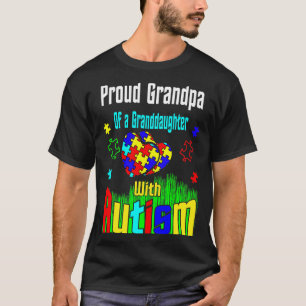 Camiseta Vovô Orgulhoso De Uma Avó Com Autismo